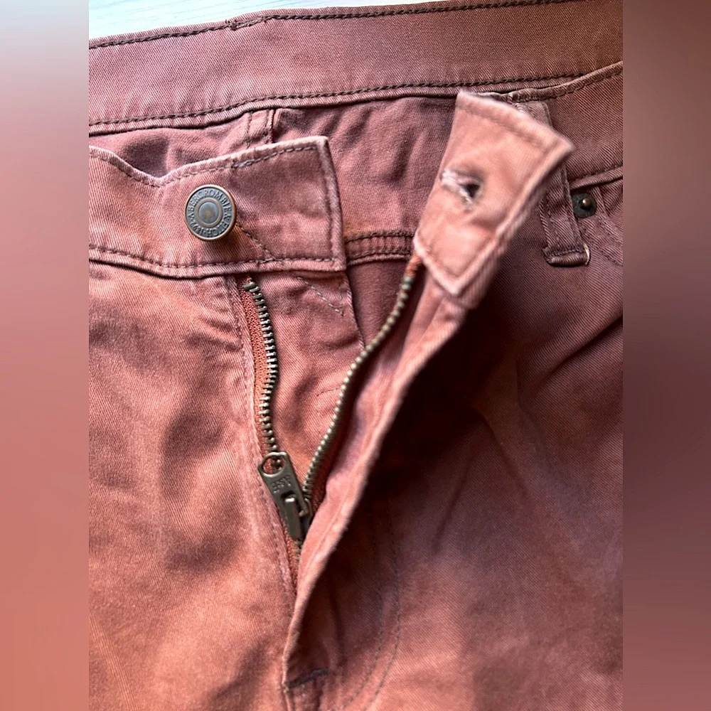 EUC Abercrombie & Fitch Men’s Skinny cotton pants 5 pocket brown Sz 34x32